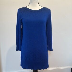 Elegant Blue Long Sleeve Dress